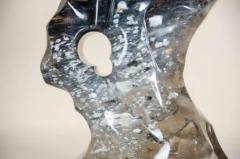 Robert Kuo Scholar Rock Smoke Crystal by Robert Kuo Hand Carved Limited Edition - 3830153