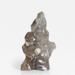 Robert Kuo Scholar Rock Smoke Crystal by Robert Kuo Hand Carved Limited Edition - 3832705
