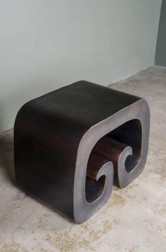 Robert Kuo Shang Scroll Table in Copper by Robert Kuo Limited Edition Hand Repouss  - 3830061