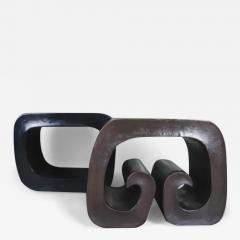Robert Kuo Shang Scroll Table in Copper by Robert Kuo Limited Edition Hand Repouss  - 3832697
