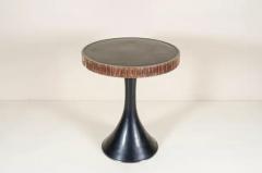 Robert Kuo Side Table with Kuai Design Trim by Robert Kuo Hand Repouss Limited Edition - 3830113