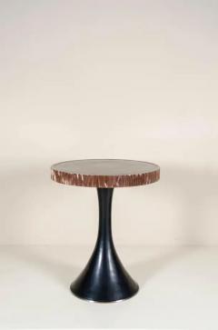 Robert Kuo Side Table with Kuai Design Trim by Robert Kuo Hand Repouss Limited Edition - 3830114