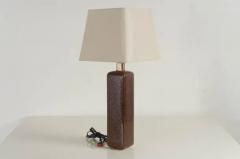 Robert Kuo Tall Block Web Table Lamp in Fig Color by Robert Kuo Limited Edition - 3831491