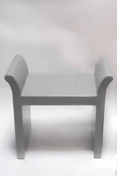 Robert Kuo Vanity Seat in Grey Lacquer by Robert Kuo Limited Edition - 3829954