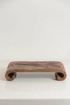 Robert Kuo Woodgrain Scroll Stand Antique Copper by Robert Kuo Hand Repousse Limited - 3830319