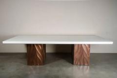 Robert Kuo Za Xian Dining Table Base Pair Antique Copper by Robert Kuo Limited Edition - 3830010