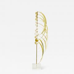 Robert Lee Morris Robert Lee Morris Rooster Tail Brass And Lucite Sculpture - 3223780