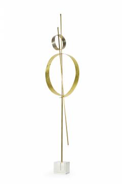 Robert Lee Morris Robert Lee Morris Tick Tock Nickel And Brass Sculpture - 3209075