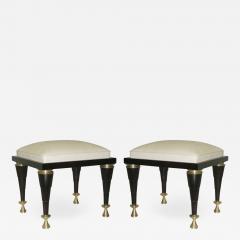 Robert Lemariey Rare Pair of Stools by Robert Lemariey - 1879914