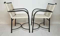 Robert Lewis Robert Lewis Pair Steel Pipe Armchairs Hand Built Santa Barbara CA 1930s 40s - 2335158