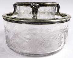 Robert Linzeler Rare French Belle Epoque Classical Silver Gilt Glass Caviar Bowl - 4071429