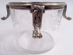 Robert Linzeler Rare French Belle Epoque Classical Silver Gilt Glass Caviar Bowl - 4071432