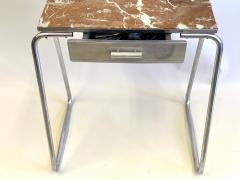 Robert Mallet Stevens French Early Modern Console Vanity Desk Writing Table in Aluminum Marble - 4157039