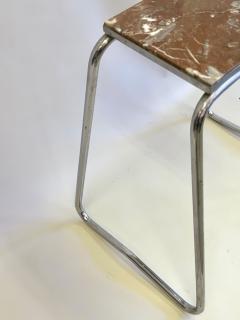 Robert Mallet Stevens French Early Modern Console Vanity Desk Writing Table in Aluminum Marble - 4157046