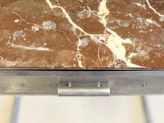 Robert Mallet Stevens French Early Modern Console Vanity Desk Writing Table in Aluminum Marble - 4157049