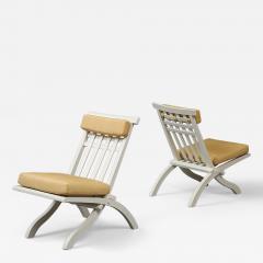 Robert Mallet Stevens Robert Mallet Stevens Pair of Folding Deck Chairs c 1940 - 4753053