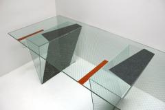 Robert Mangurian Memphis Glass Desk Custom Made by Architect Robert Mangurian for Grace Designs - 2142901