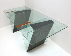 Robert Mangurian Memphis Glass Desk Custom Made by Architect Robert Mangurian for Grace Designs - 2142903