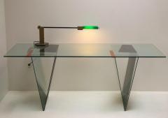 Robert Mangurian Memphis Glass Desk Custom Made by Architect Robert Mangurian for Grace Designs - 2142906