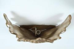 Robert Marcius 1980s Pair of Large Glazed Silver Leaf Sconces by Robert Marcius - 3756841