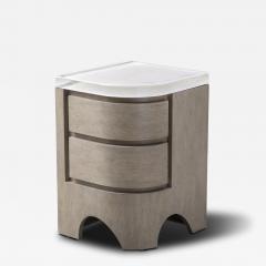Robert Marinelli KIVU BEDSIDE TABLE SHOWN WITH CAST GLASS TOP - 3292278