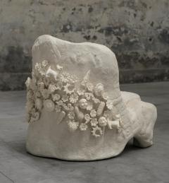 Robert Marinelli Limited Edition Mictlan Lounge Chair with Mesoamerican Inspired clay figurines - 4405774