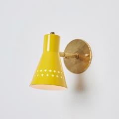 Robert Mathieu Rare 1950s Robert Mathieu Perforated Yellow Metal and Brass Wall Sconce - 3668690