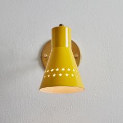 Robert Mathieu Rare 1950s Robert Mathieu Perforated Yellow Metal and Brass Wall Sconce - 3668694