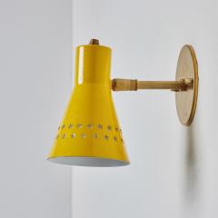 Robert Mathieu Rare 1950s Robert Mathieu Perforated Yellow Metal and Brass Wall Sconce - 3668695