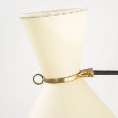 Robert Mathieu Robert Mathieu Directionable Wall Lamp in Brass and Fabric 60s - 3319799