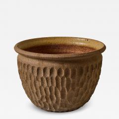Robert Maxwell 1960s Robert Maxwell Hand Thrown Thumbprint Stoneware Pot - 4218570