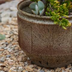 Robert Maxwell Large Robert Maxwell David Cressey Sunburst Planter for Earthgender - 3669052