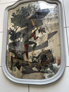 Robert Pansart 1940s Decorative wall mirror by Robert Pansart - 3968845