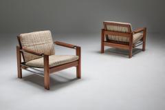 Robert Parry Walnut and Chrome Easy Chairs by Rob Parry for Gelderland - 1345160