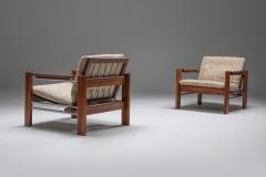 Robert Parry Walnut and Chrome Easy Chairs by Rob Parry for Gelderland - 1345161