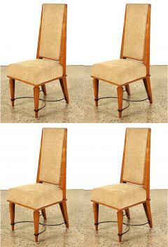 Robert Paveau Robert Paveau documented set of 4 chicest high back chairs - 1477425