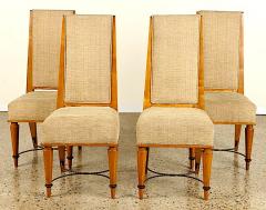 Robert Paveau Robert Paveau documented set of 4 chicest high back chairs - 1477439