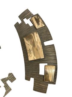 Robert Phandeve 1970s Pair of Sculptural bronze sconces by Robert Phandeve - 4590802