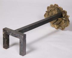 Robert Phandeve Pair of bronze clouds andirons by Robert Phandeve - 731528