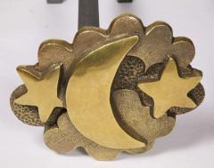 Robert Phandeve Pair of bronze clouds andirons by Robert Phandeve - 731529