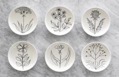 Robert Picault ROBERT PICAULT SET OF 6 BOTANICAL BOWLS - 1348257