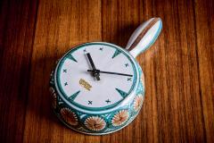 Robert Picault Robert Picault Ceramic Clock France 1950s - 3448171