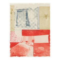 Robert Rauschenberg 1979 Robert Rauschenberg Rose Bay from Rockery Mounds lithograph - 4423097