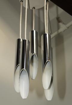 Robert Sonneman 1970s Robert Sonneman Chrome Pendant Chandelier - 1528267