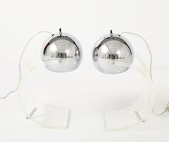 Robert Sonneman Sonneman Lighting Robert Sonneman Chrome Lucite Desk Uplights - 4588179