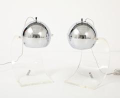 Robert Sonneman Sonneman Lighting Robert Sonneman Chrome Lucite Desk Uplights - 4588181