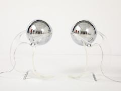 Robert Sonneman Sonneman Lighting Robert Sonneman Chrome Lucite Desk Uplights - 4588187