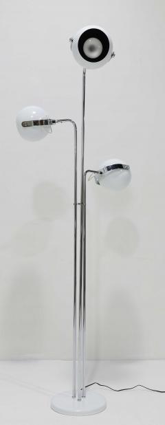 Robert Sonneman Sonneman Lighting Sonneman 3 Arm Oscillating Floor Lamp in Chrome and White - 4029860