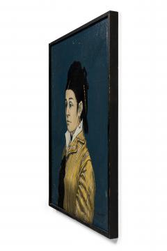 Robert Springfels Robert Springfels American Mid Century Portrait of a lady in yellow Oil on Canva - 4636170