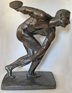 Robert Tait McKenzie Bronze Discus Thrower by Robert Tait McKenzie 1867 1938  - 4452618